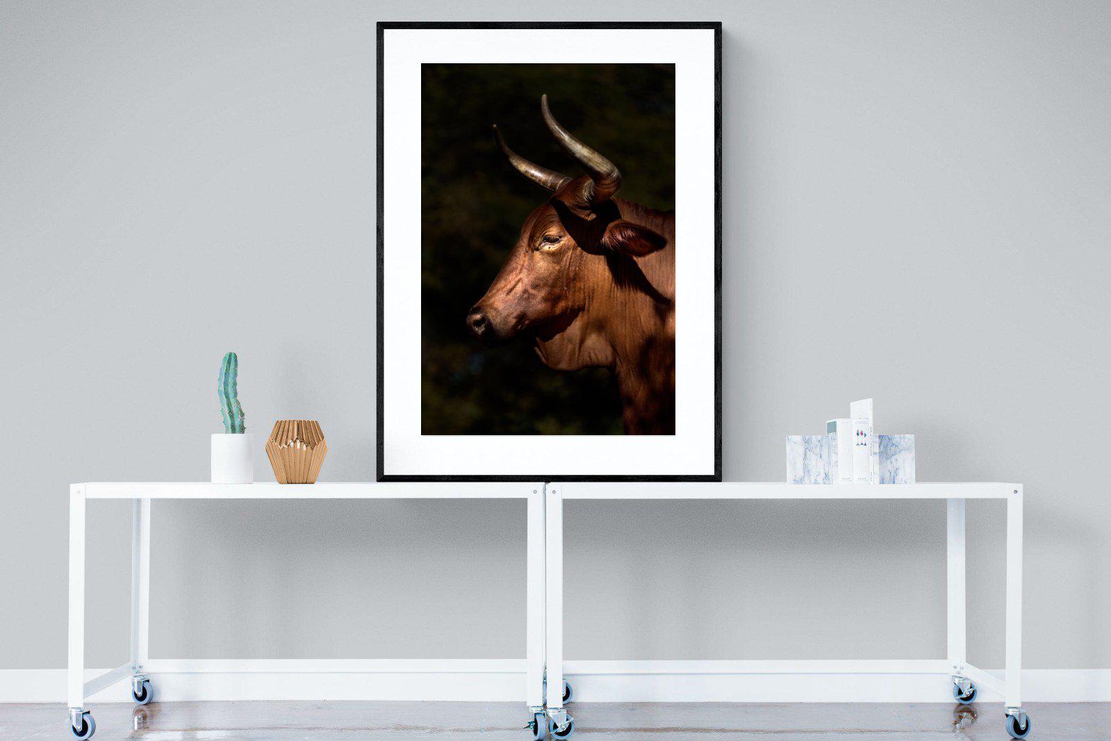 Velvet Nguni-Wall_Art-90 x 120cm-Framed Print-Black-Pixalot