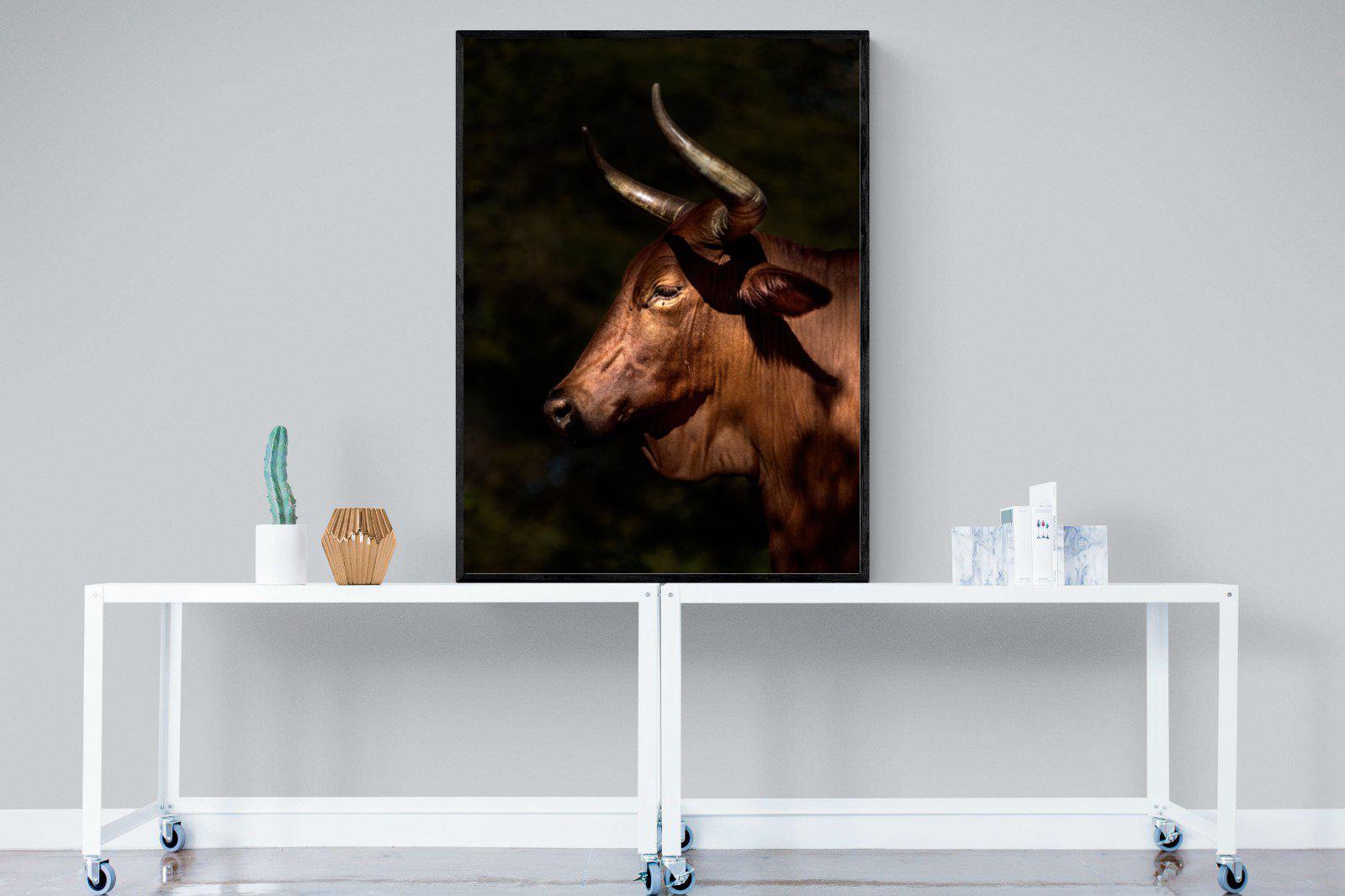 Velvet Nguni-Wall_Art-90 x 120cm-Mounted Canvas-Black-Pixalot