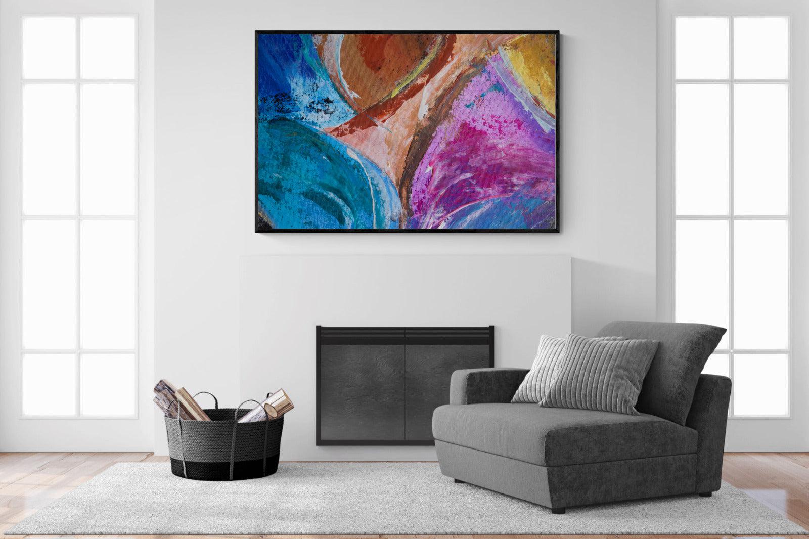 Verve-Wall_Art-150 x 100cm-Mounted Canvas-Black-Pixalot