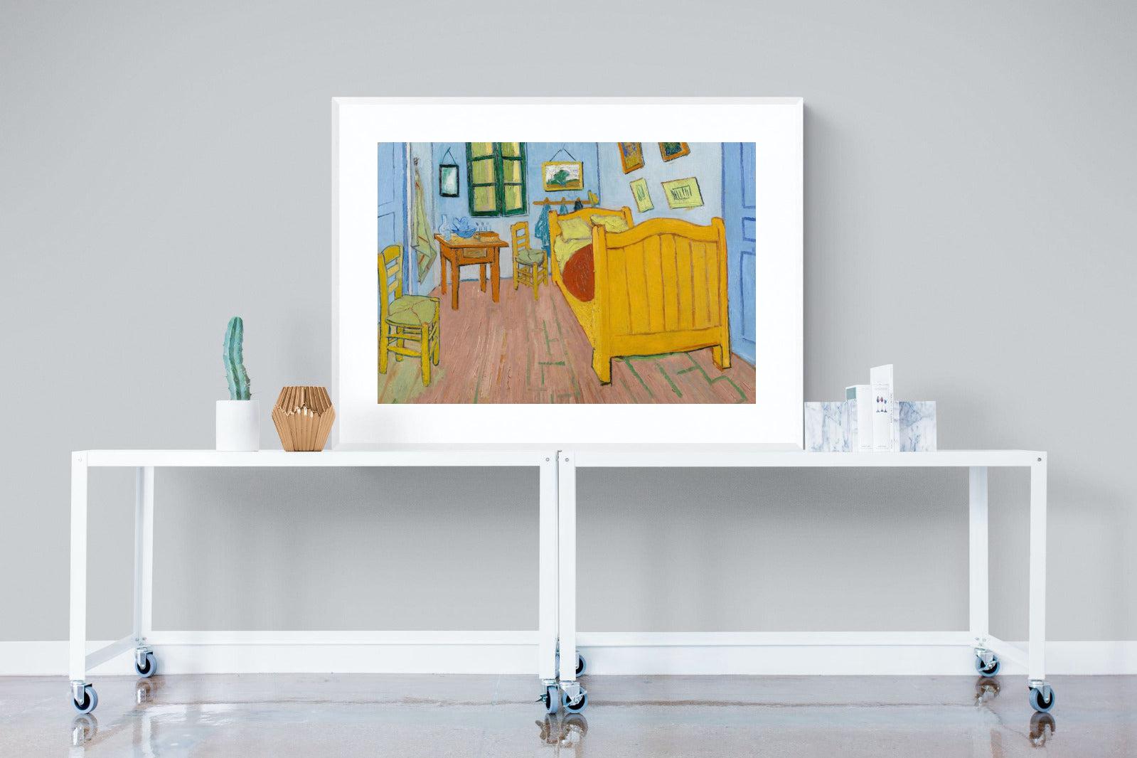 Vincent's Bedroom in Arles-Wall_Art-120 x 90cm-Framed Print-White-Pixalot