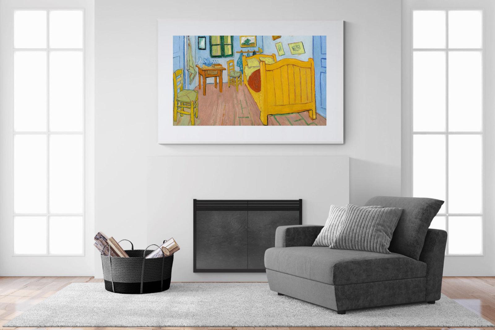 Vincent's Bedroom in Arles-Wall_Art-150 x 100cm-Framed Print-White-Pixalot