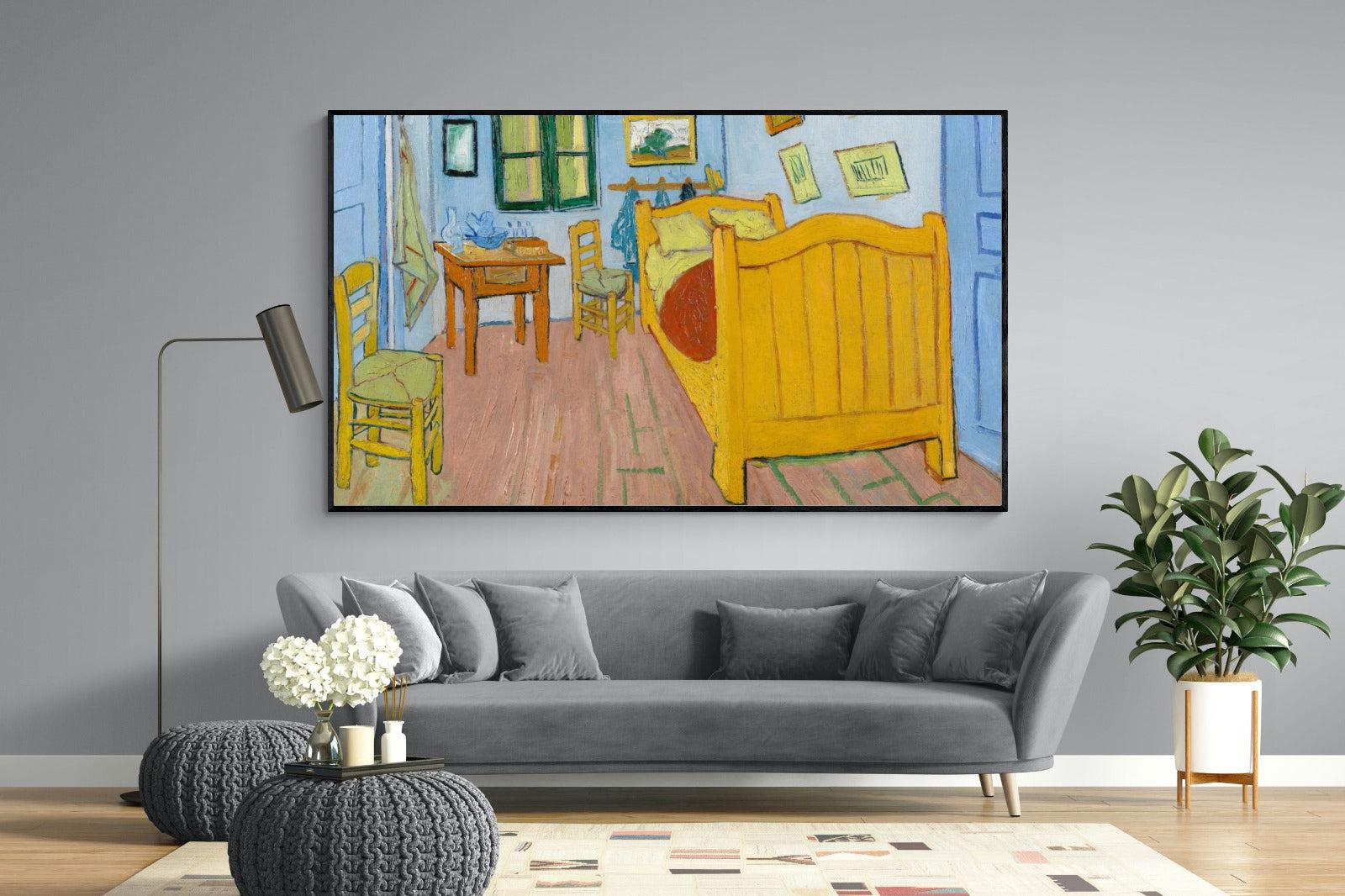 Vincent's Bedroom in Arles-Wall_Art-220 x 130cm-Mounted Canvas-Black-Pixalot