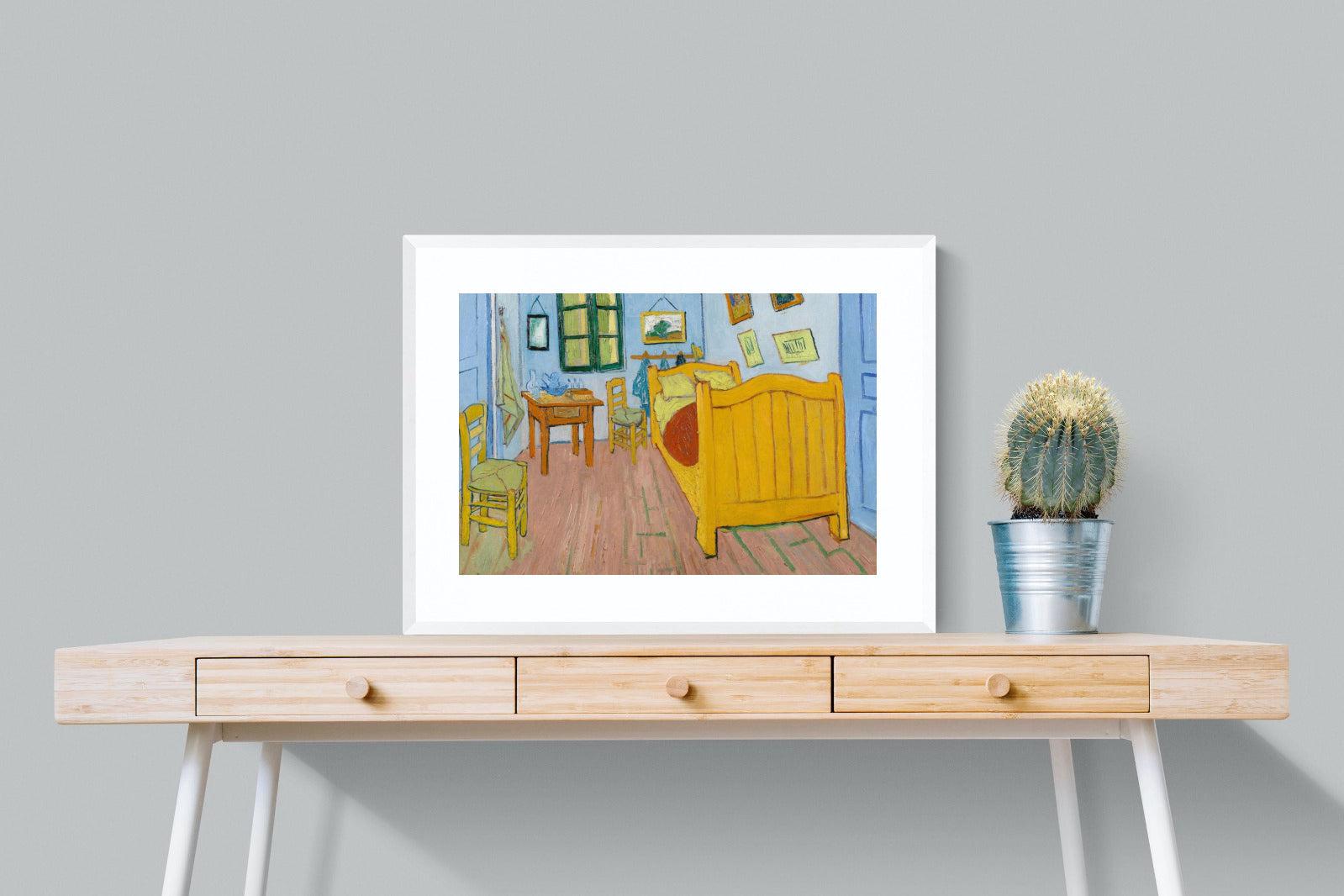 Vincent's Bedroom in Arles-Wall_Art-80 x 60cm-Framed Print-White-Pixalot