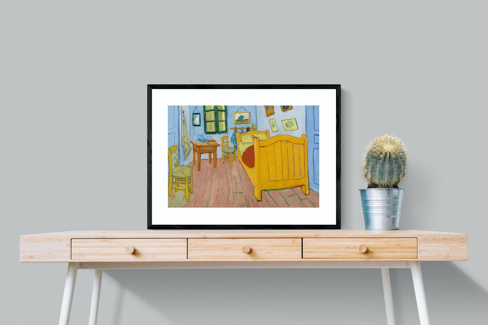 Vincent's Bedroom in Arles-Wall_Art-80 x 60cm-Framed Print-Black-Pixalot