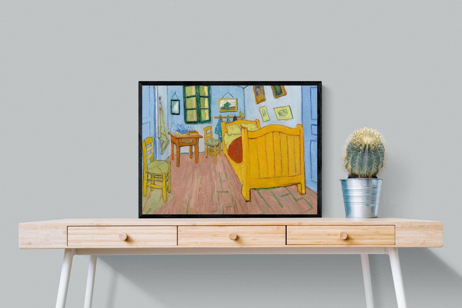 Vincent's Bedroom in Arles-Wall_Art-80 x 60cm-Mounted Canvas-Black-Pixalot