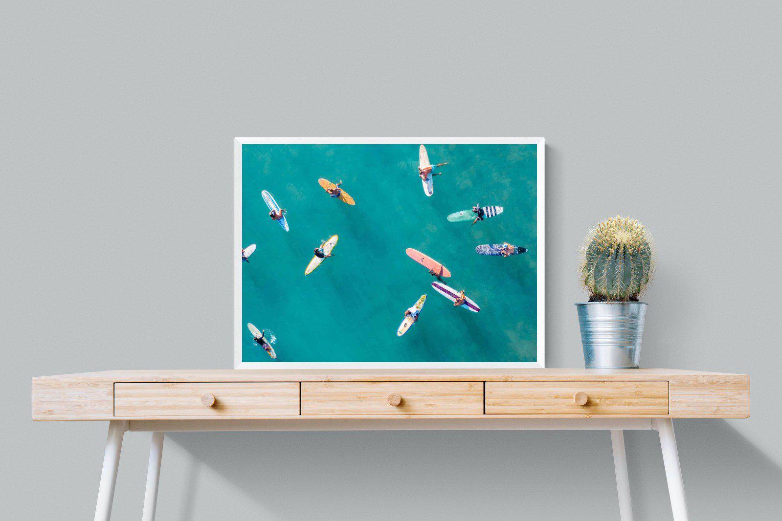 Waiting Surfers-Wall_Art-80 x 60cm-Mounted Canvas-White-Pixalot