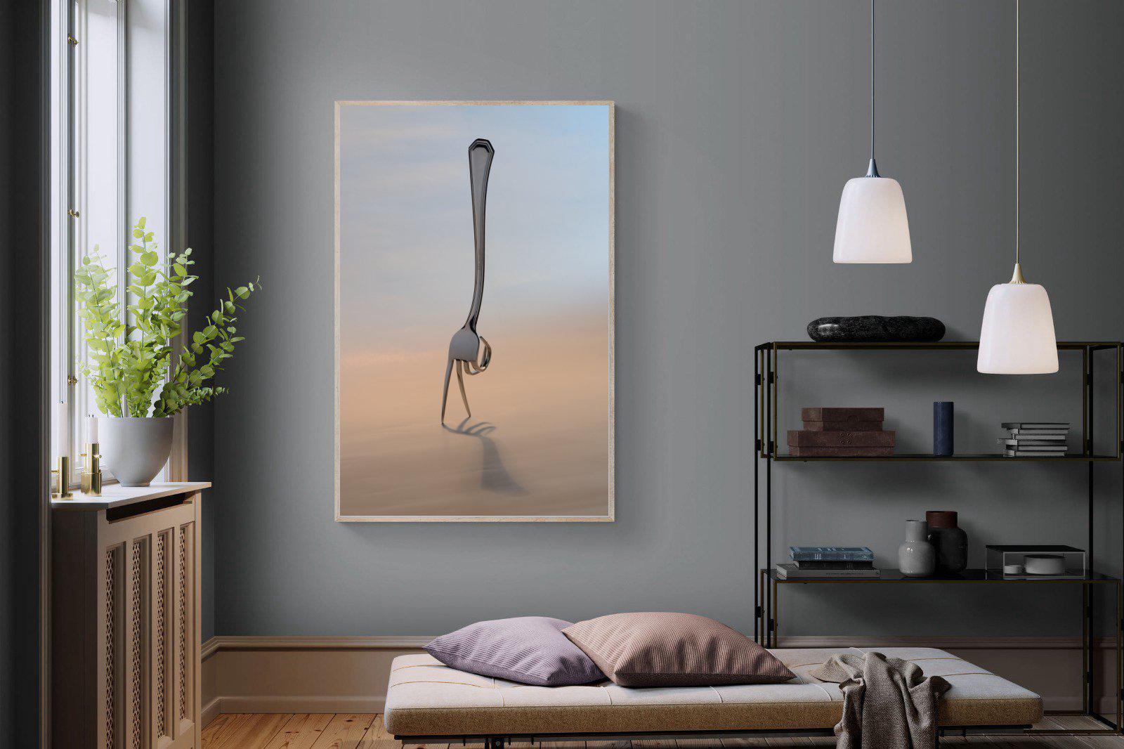 Walking Fork-Wall_Art-120 x 180cm-Mounted Canvas-Wood-Pixalot