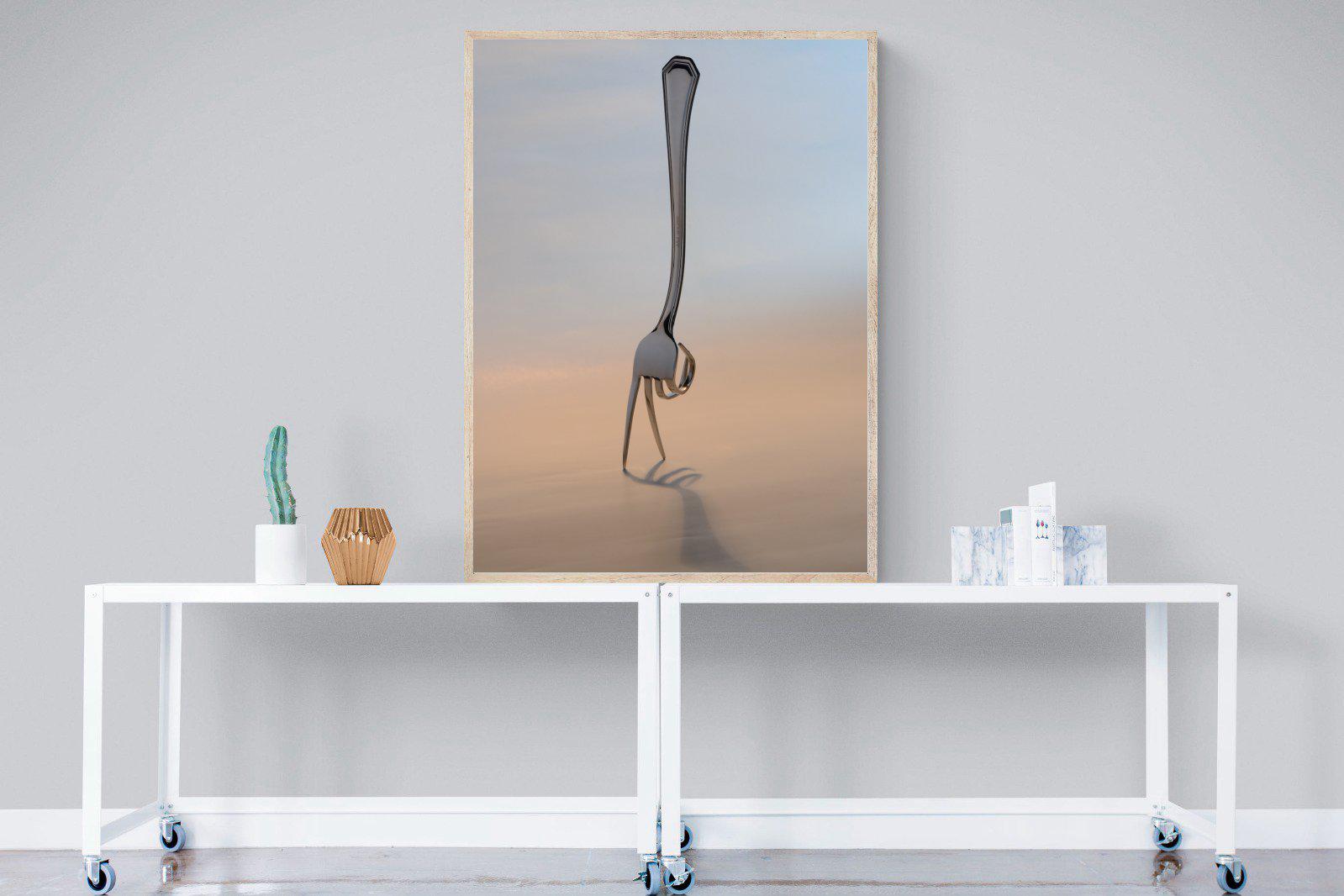 Walking Fork-Wall_Art-90 x 120cm-Mounted Canvas-Wood-Pixalot