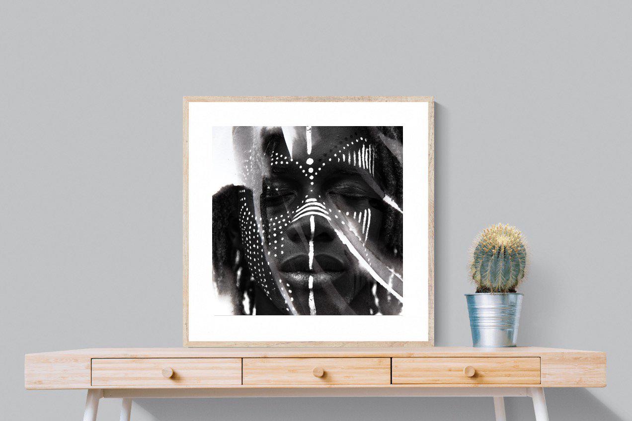 War Paint-Wall_Art-80 x 80cm-Framed Print-Wood-Pixalot