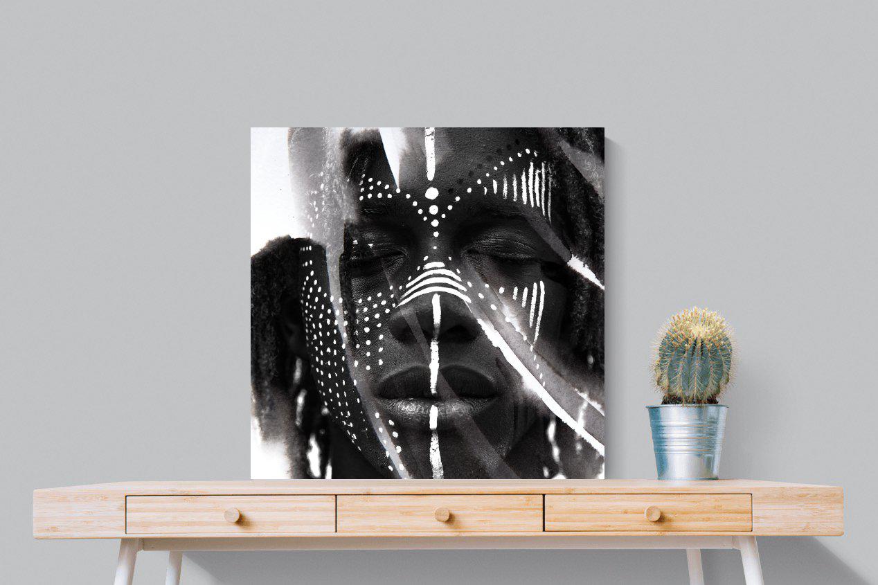 War Paint-Wall_Art-80 x 80cm-Mounted Canvas-No Frame-Pixalot