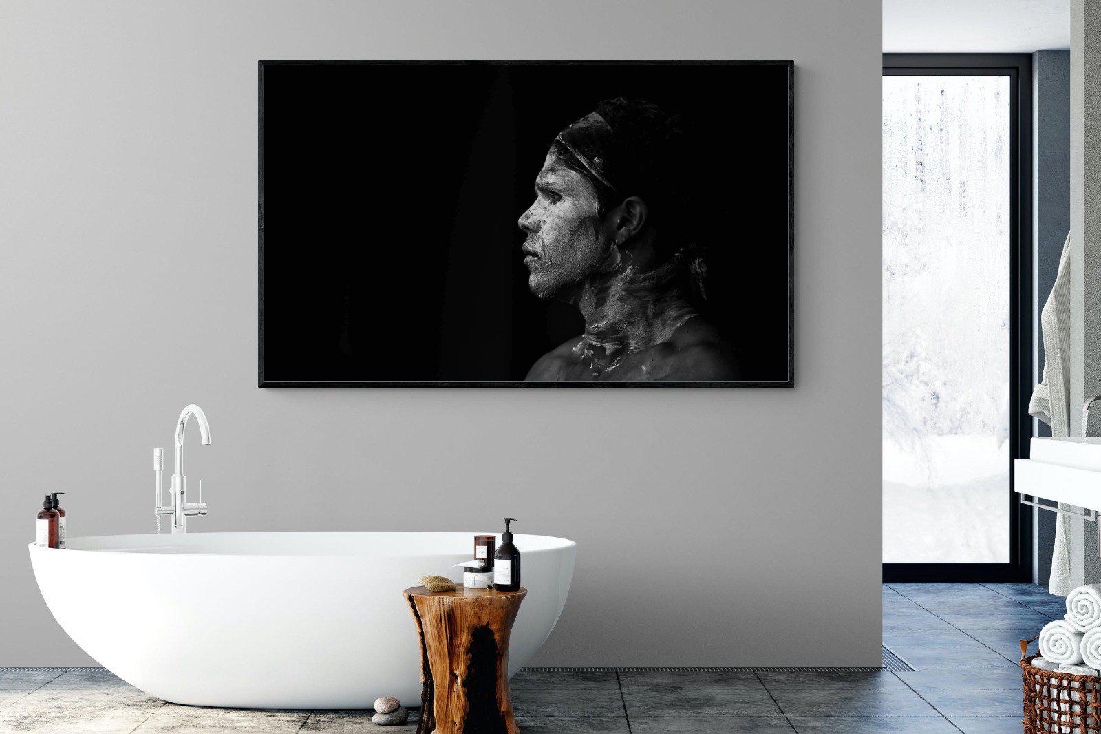 Warrior-Wall_Art-180 x 110cm-Mounted Canvas-Black-Pixalot