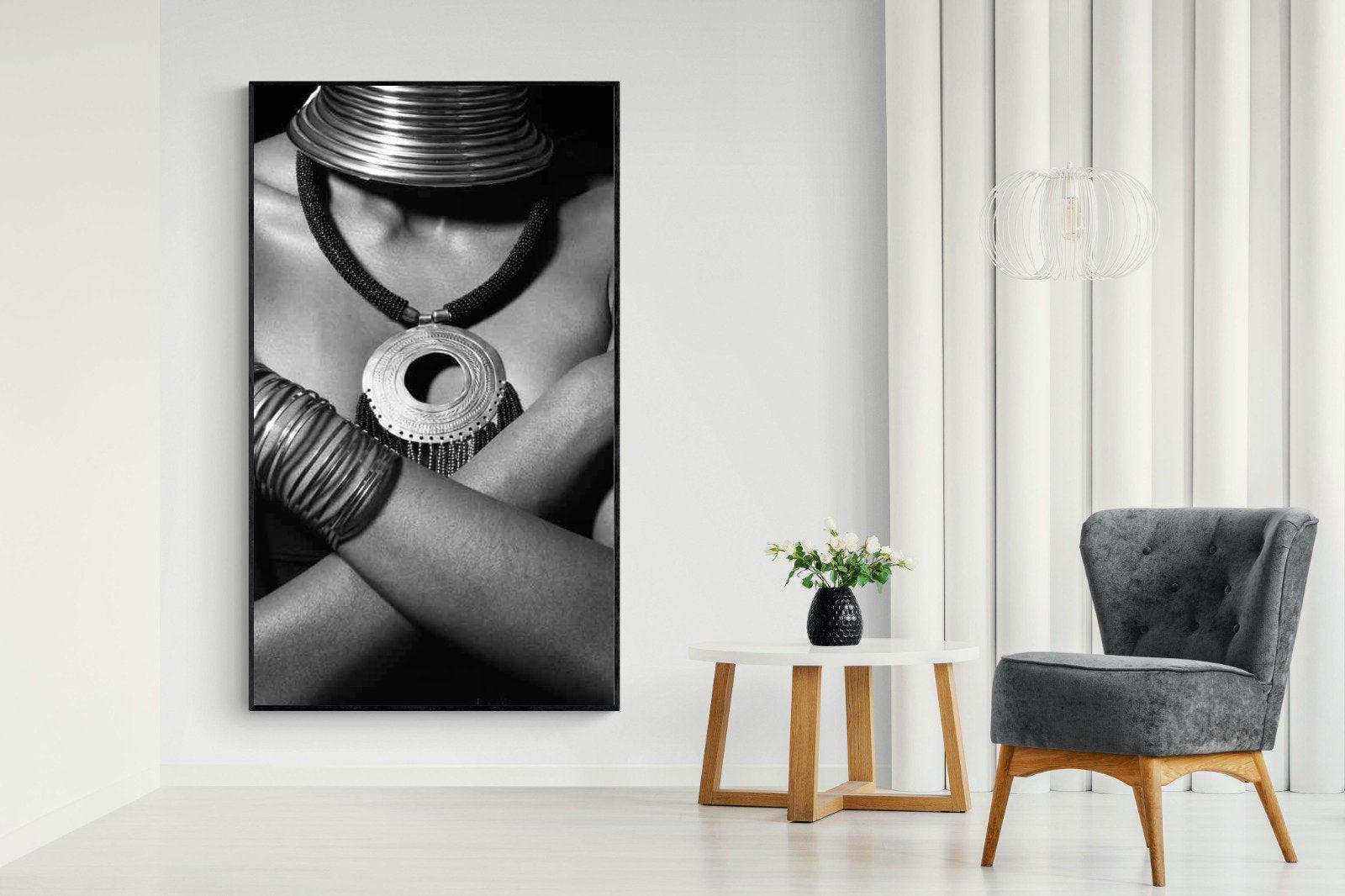 Warrior Princess-Wall_Art-130 x 220cm-Mounted Canvas-Black-Pixalot