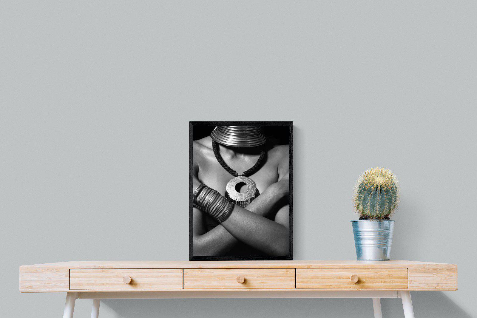 Warrior Princess-Wall_Art-45 x 60cm-Mounted Canvas-Black-Pixalot