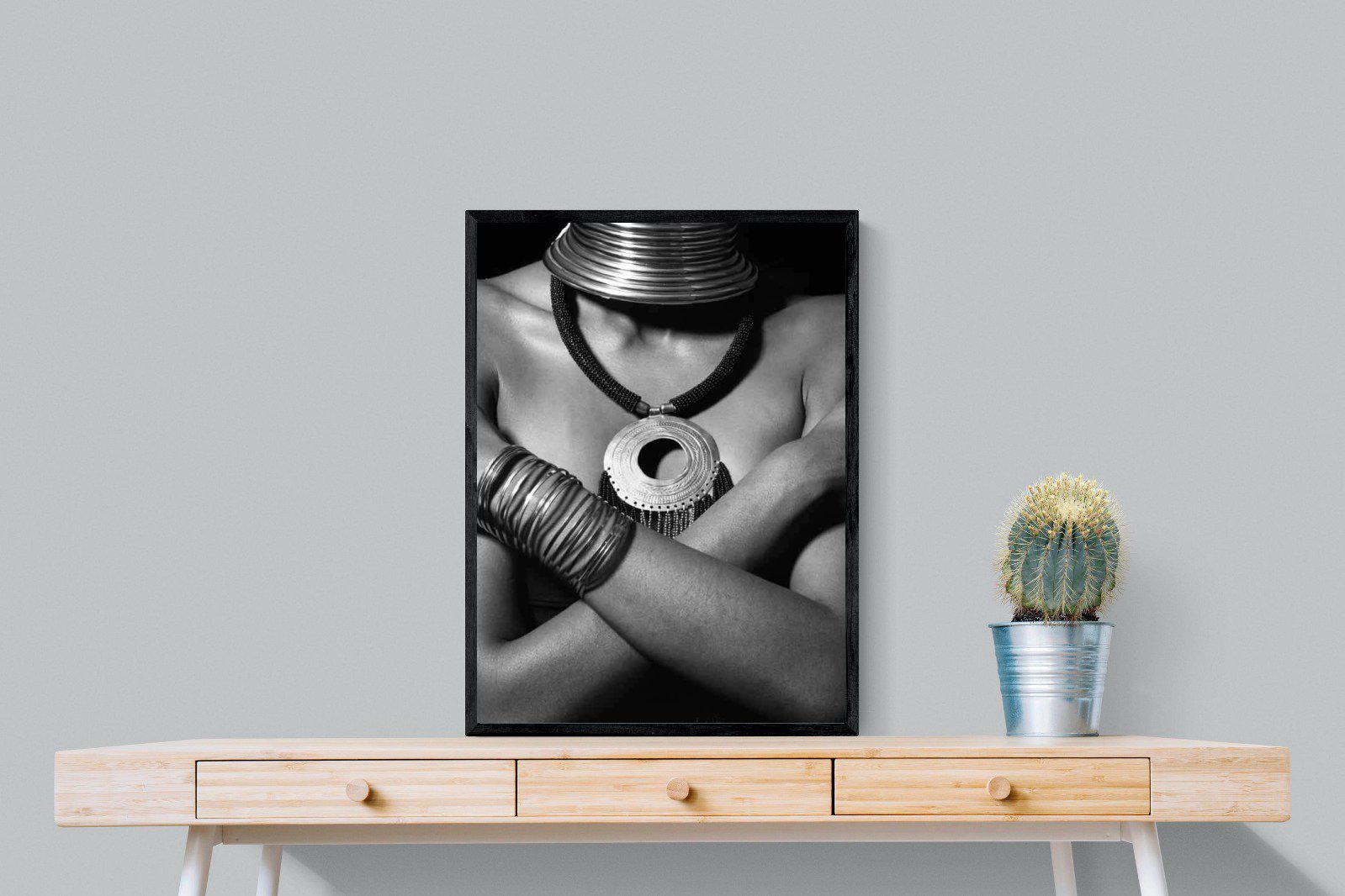 Warrior Princess-Wall_Art-60 x 80cm-Mounted Canvas-Black-Pixalot