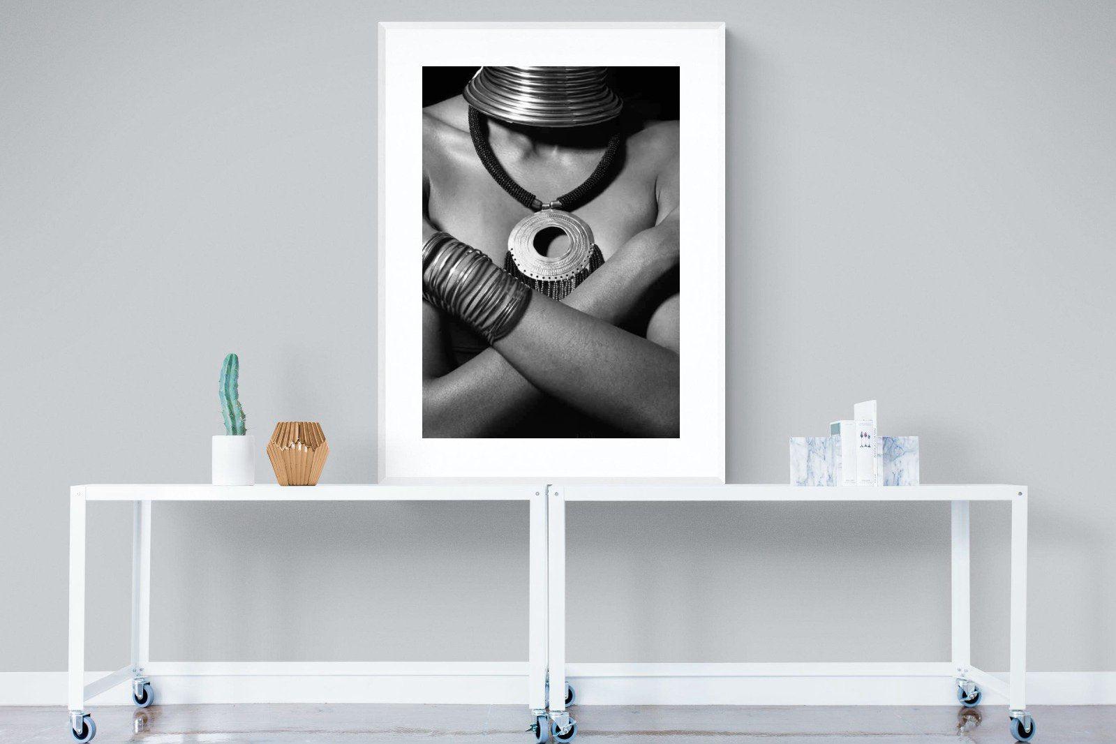 Warrior Princess-Wall_Art-90 x 120cm-Framed Print-White-Pixalot