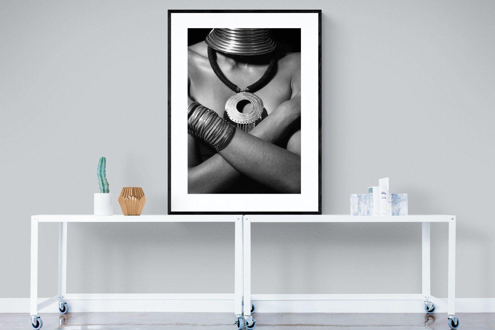 Warrior Princess-Wall_Art-90 x 120cm-Framed Print-Black-Pixalot