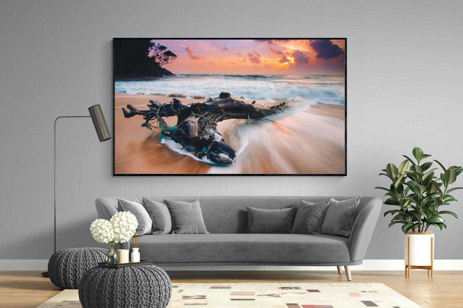 Washed Ashore-Wall_Art-220 x 130cm-Mounted Canvas-Black-Pixalot