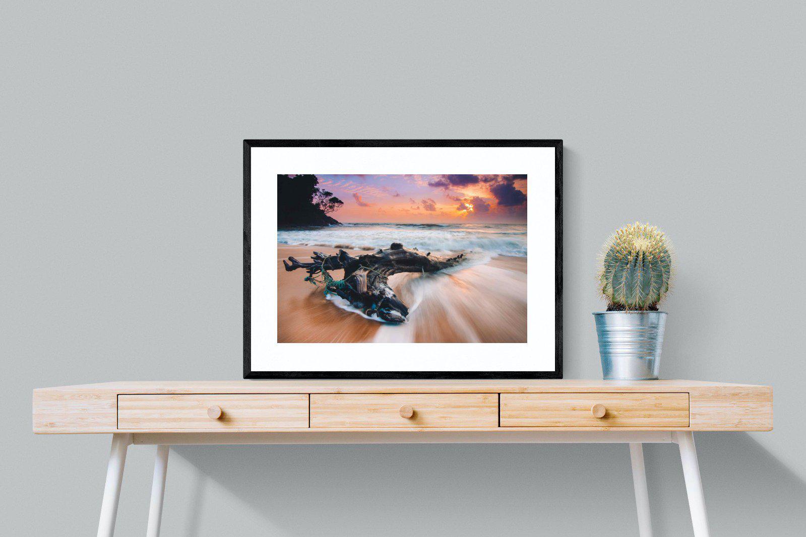 Washed Ashore-Wall_Art-80 x 60cm-Framed Print-Black-Pixalot