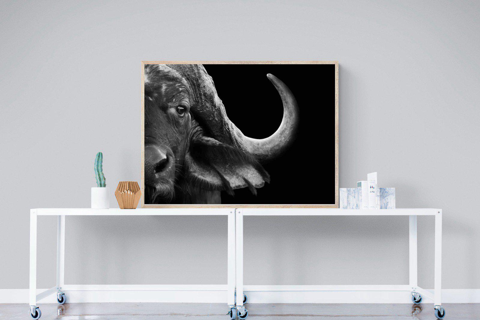 Water Buffalo-Wall_Art-120 x 90cm-Mounted Canvas-Wood-Pixalot