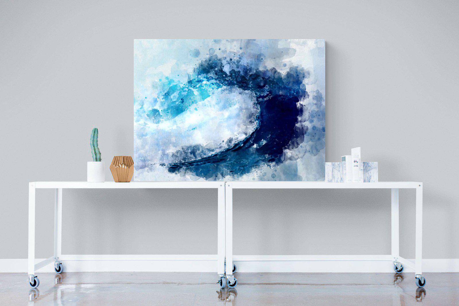 Wave Art-Wall_Art-120 x 90cm-Mounted Canvas-No Frame-Pixalot