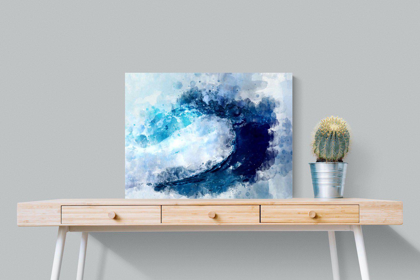 Wave Art-Wall_Art-80 x 60cm-Mounted Canvas-No Frame-Pixalot