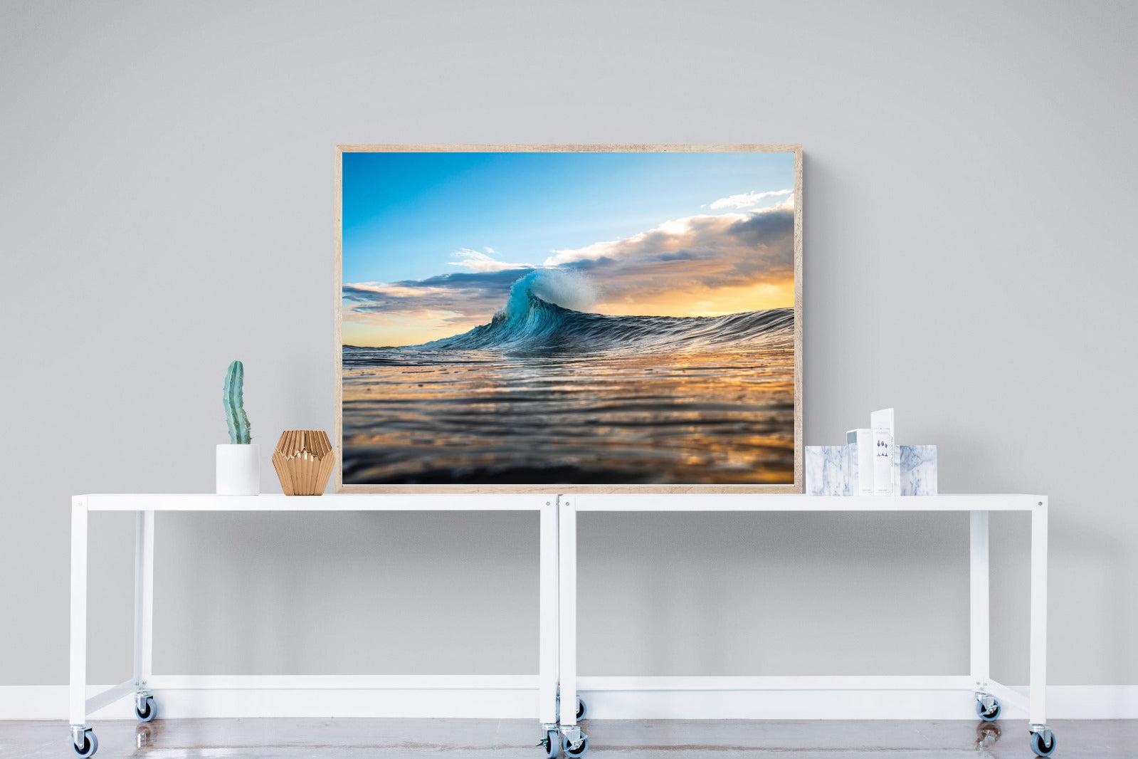 Wave Flare-Wall_Art-120 x 90cm-Mounted Canvas-Wood-Pixalot