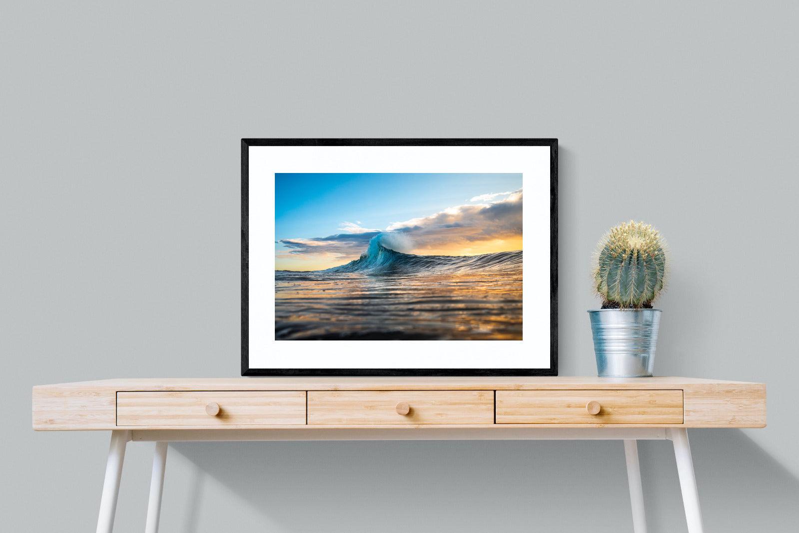 Wave Flare-Wall_Art-80 x 60cm-Framed Print-Black-Pixalot