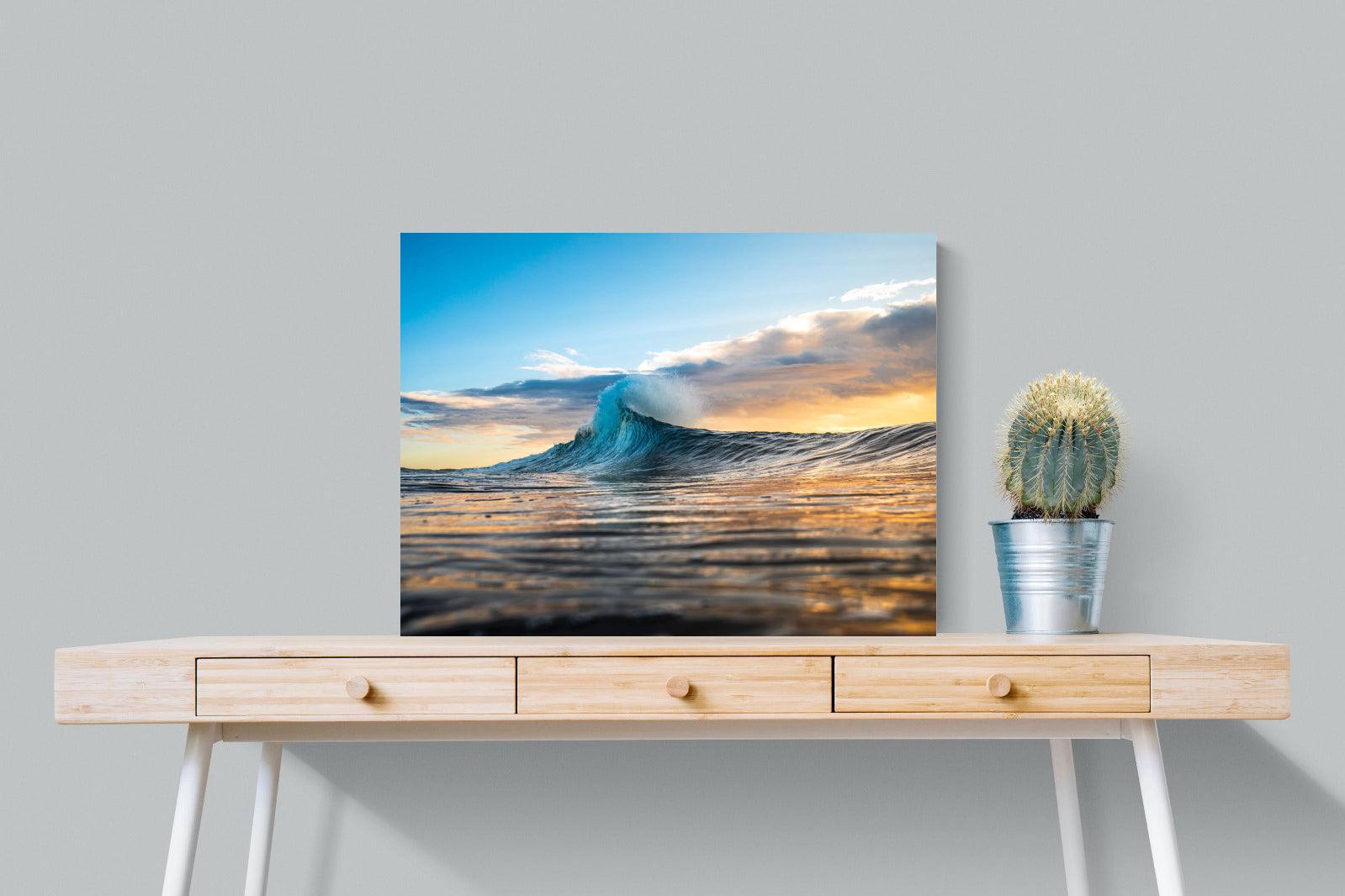 Wave Flare-Wall_Art-80 x 60cm-Mounted Canvas-No Frame-Pixalot