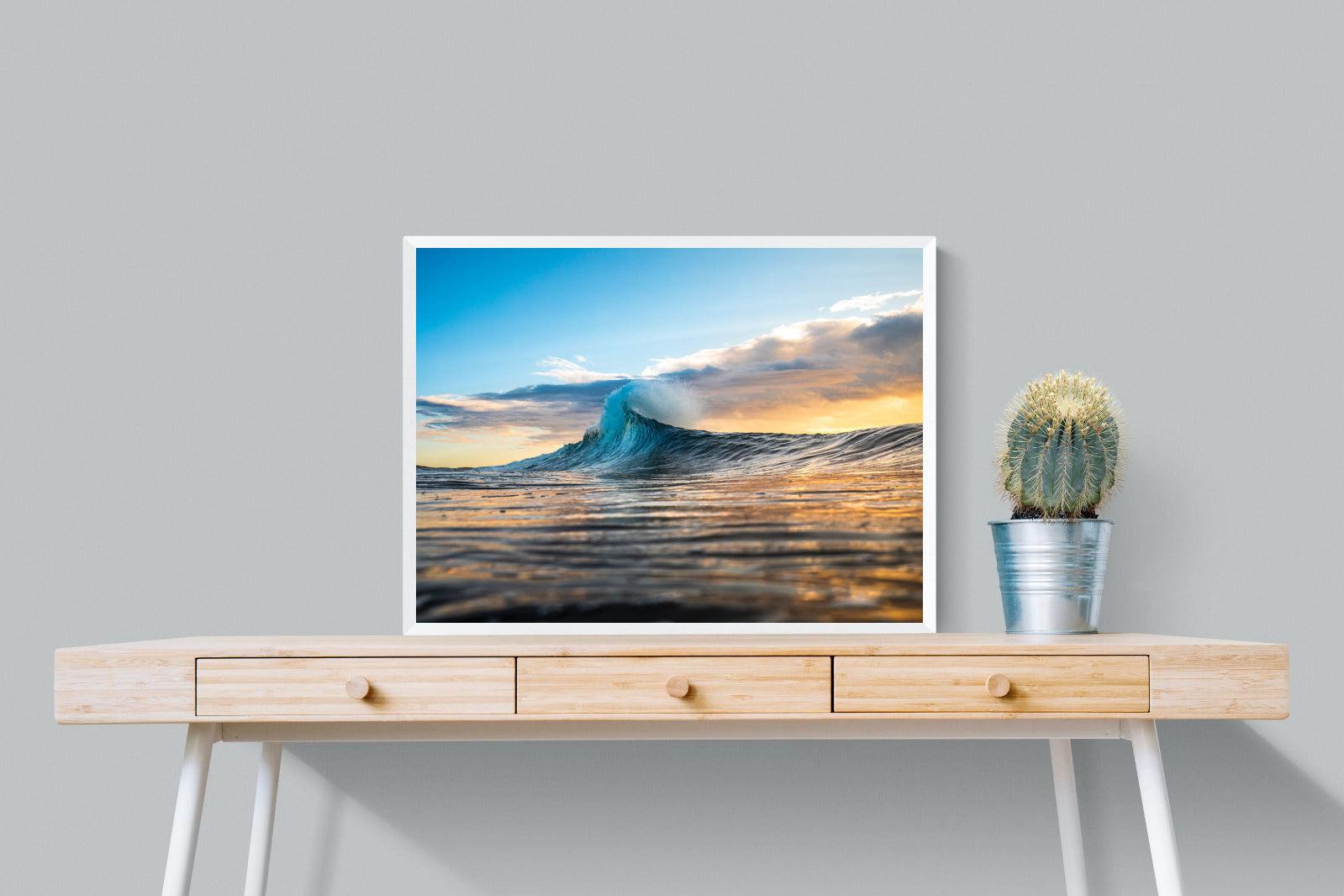 Wave Flare-Wall_Art-80 x 60cm-Mounted Canvas-White-Pixalot