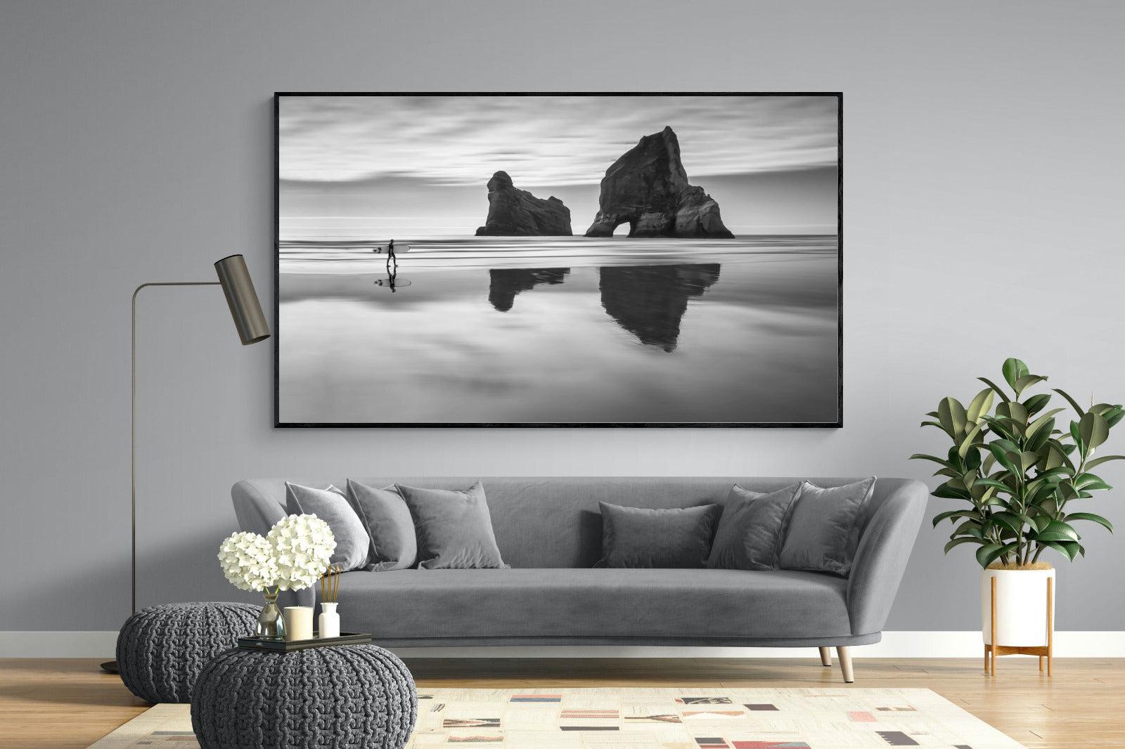 Wharariki-Wall_Art-220 x 130cm-Mounted Canvas-Black-Pixalot