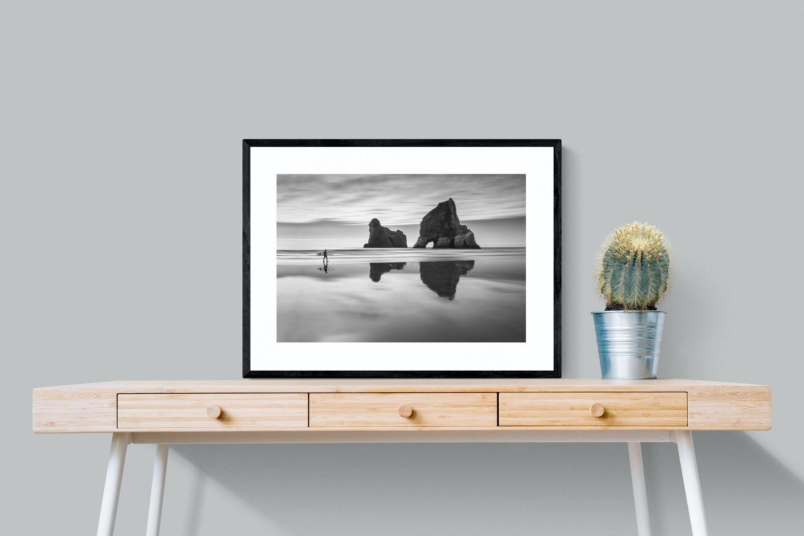 Wharariki-Wall_Art-80 x 60cm-Framed Print-Black-Pixalot