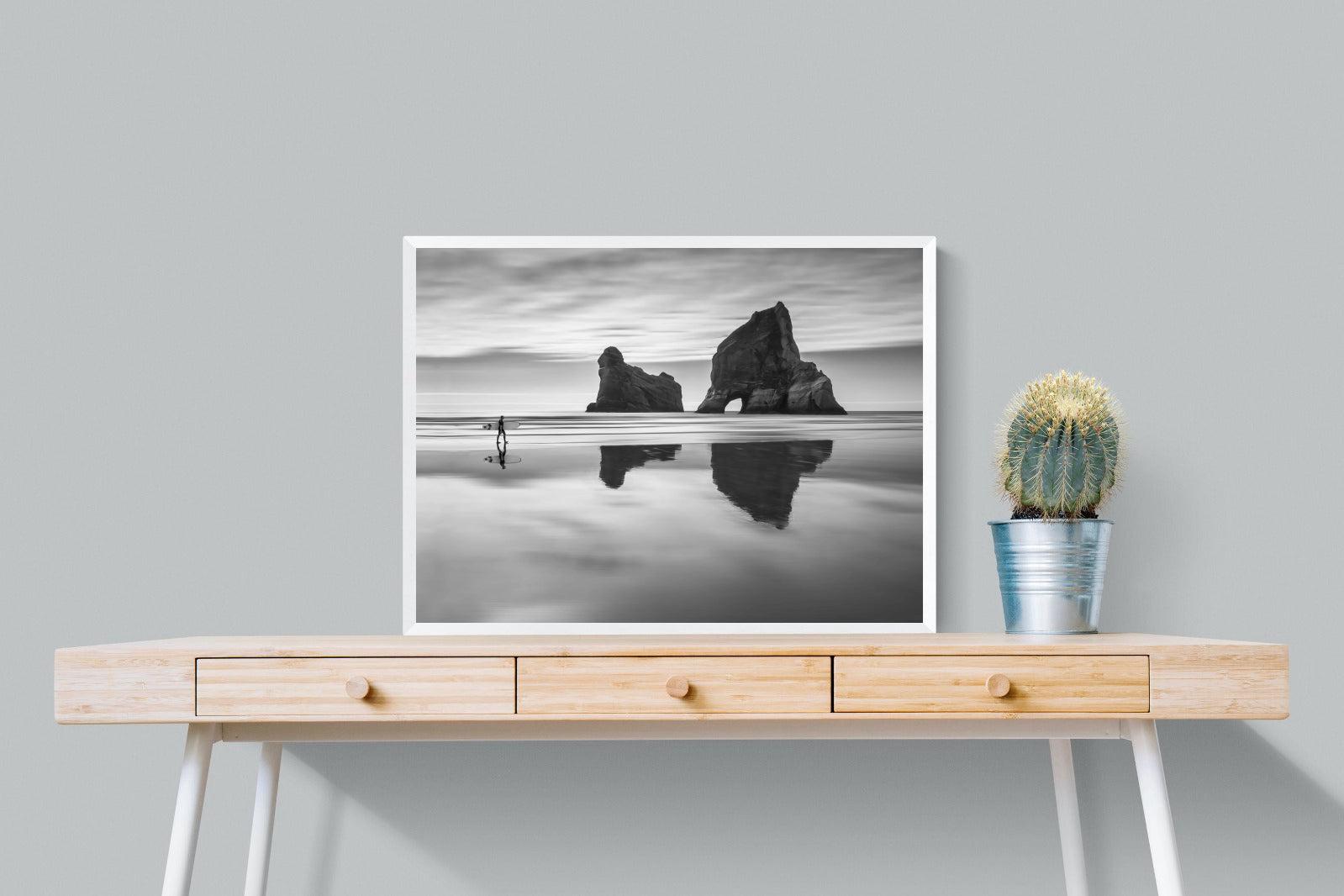 Wharariki-Wall_Art-80 x 60cm-Mounted Canvas-White-Pixalot