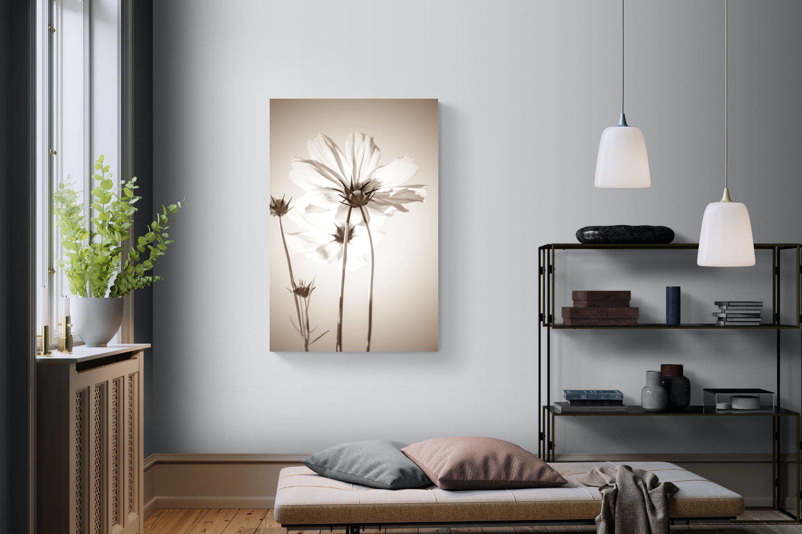 White Cosmos-Wall_Art-100 x 150cm-Mounted Canvas-No Frame-Pixalot