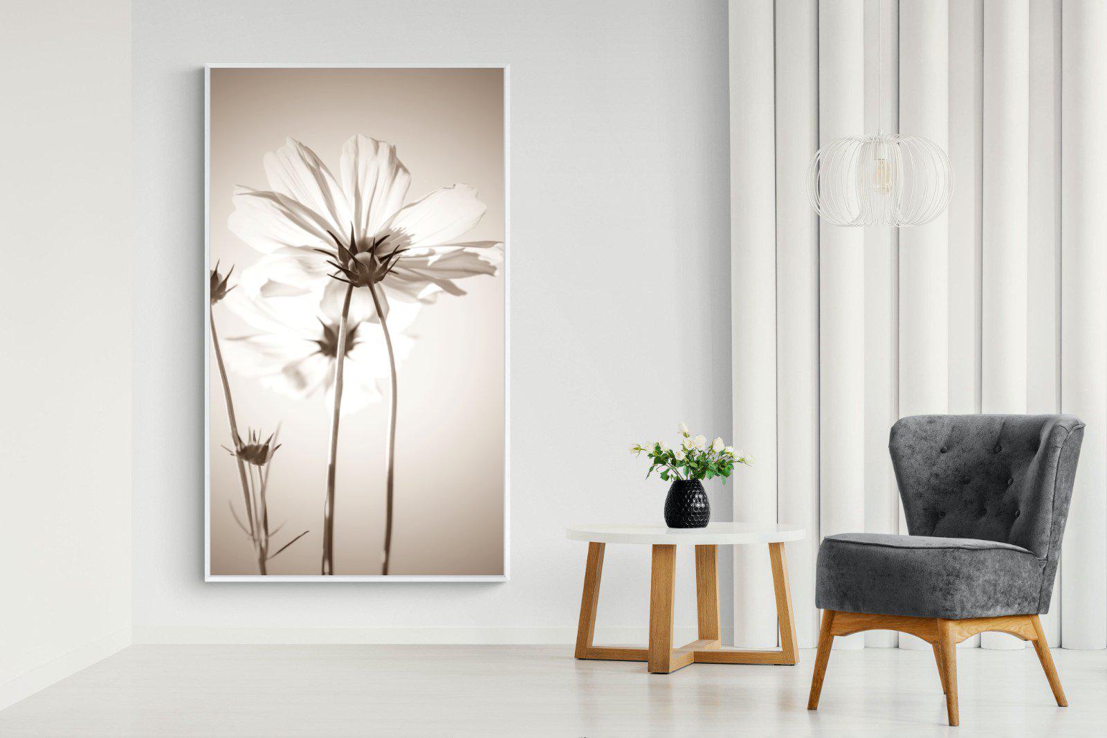 White Cosmos-Wall_Art-130 x 220cm-Mounted Canvas-White-Pixalot