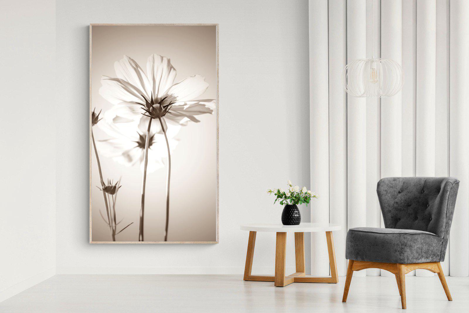 White Cosmos-Wall_Art-130 x 220cm-Mounted Canvas-Wood-Pixalot