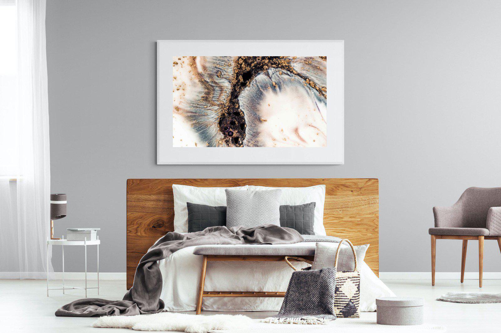 White Gold-Wall_Art-150 x 100cm-Framed Print-White-Pixalot