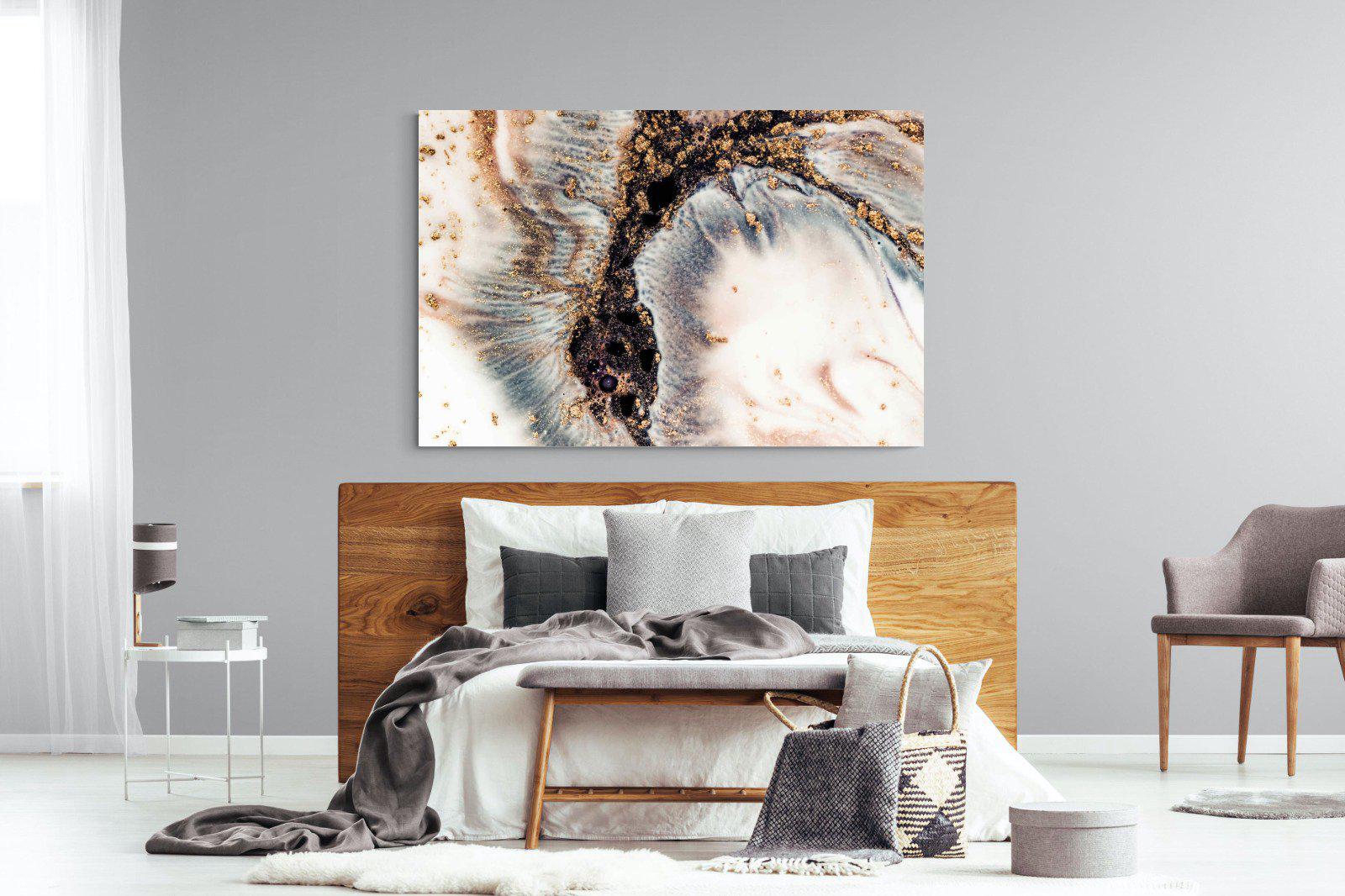 White Gold-Wall_Art-150 x 100cm-Mounted Canvas-No Frame-Pixalot