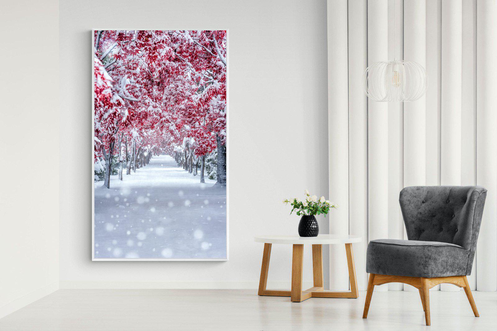 White On Red-Wall_Art-130 x 220cm-Mounted Canvas-White-Pixalot