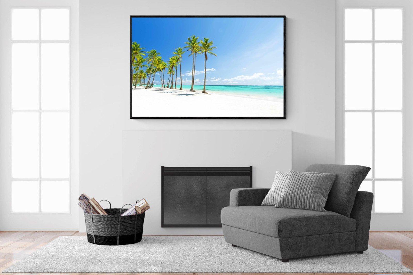 White Sand-Wall_Art-150 x 100cm-Mounted Canvas-Black-Pixalot