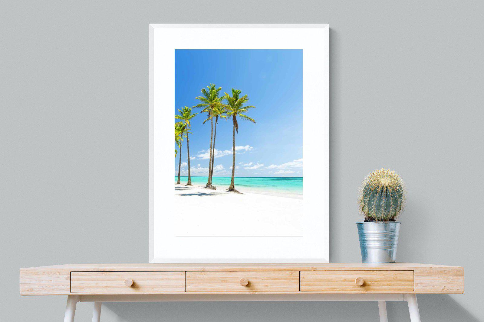 White Sand-Wall_Art-75 x 100cm-Framed Print-White-Pixalot