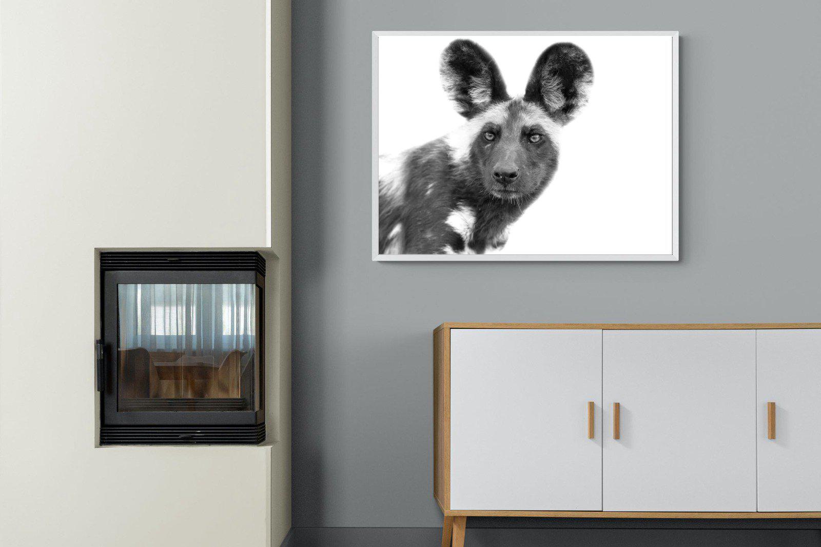 Wild Dog-Wall_Art-100 x 75cm-Mounted Canvas-White-Pixalot