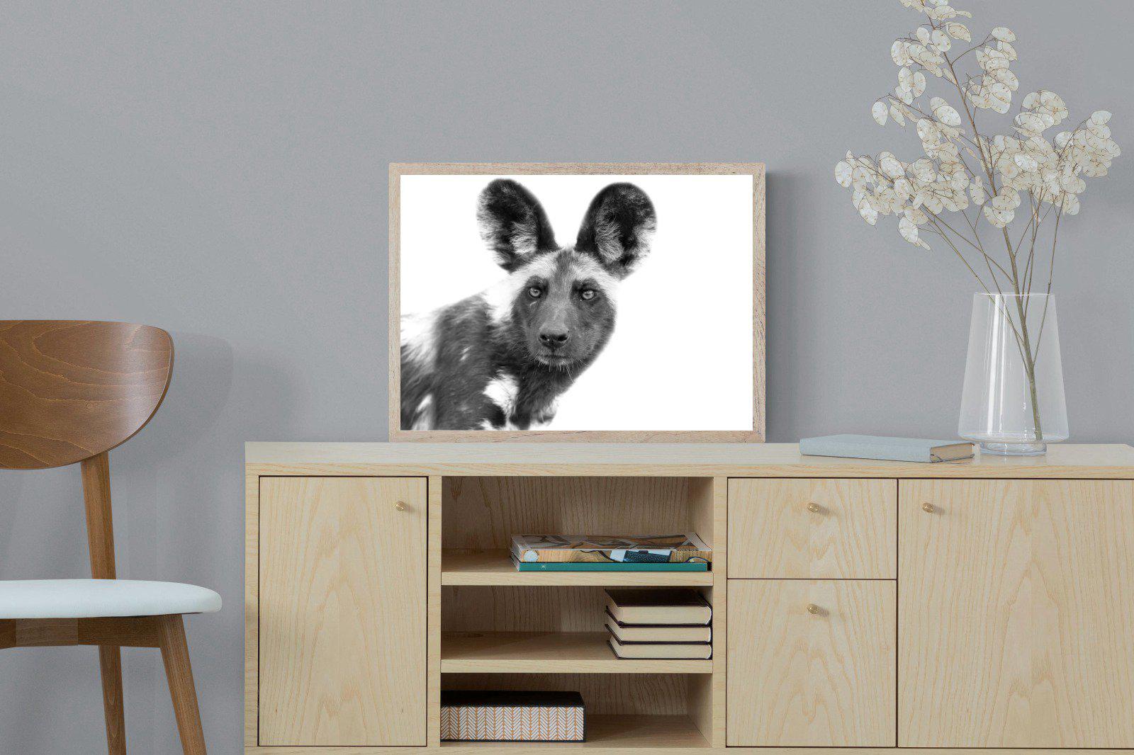 Wild Dog-Wall_Art-60 x 45cm-Mounted Canvas-Wood-Pixalot