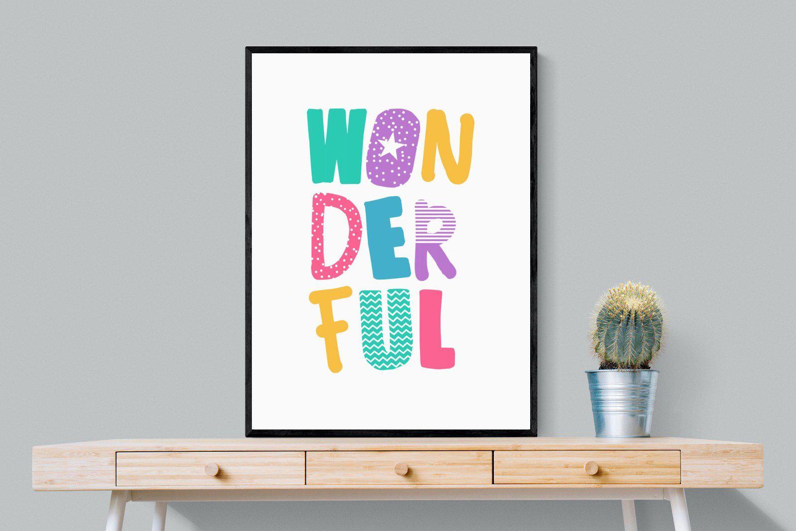 Wonderful-Wall_Art-75 x 100cm-Mounted Canvas-Black-Pixalot