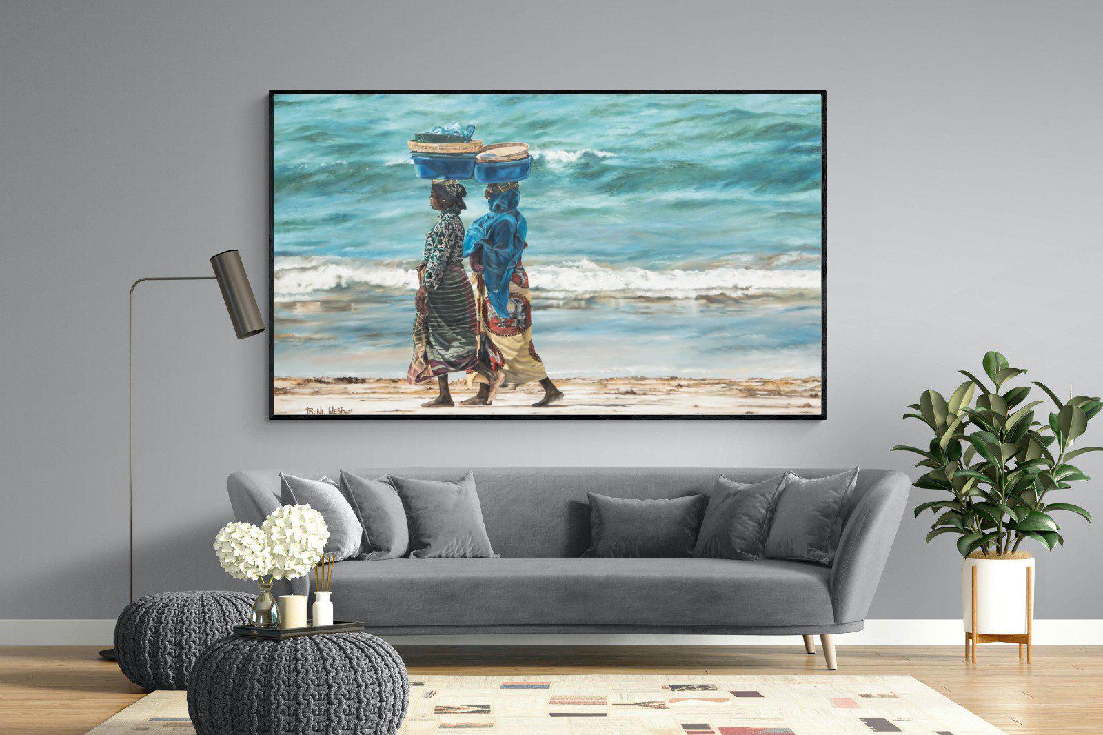 Working Women of Wimbi-Wall_Art-220 x 130cm-Mounted Canvas-Black-Pixalot