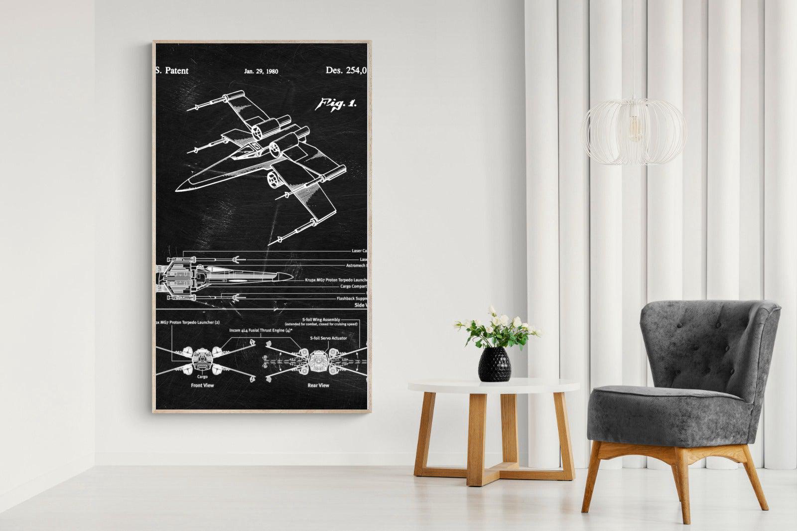 X-Wing Blueprint-Wall_Art-Pixalot