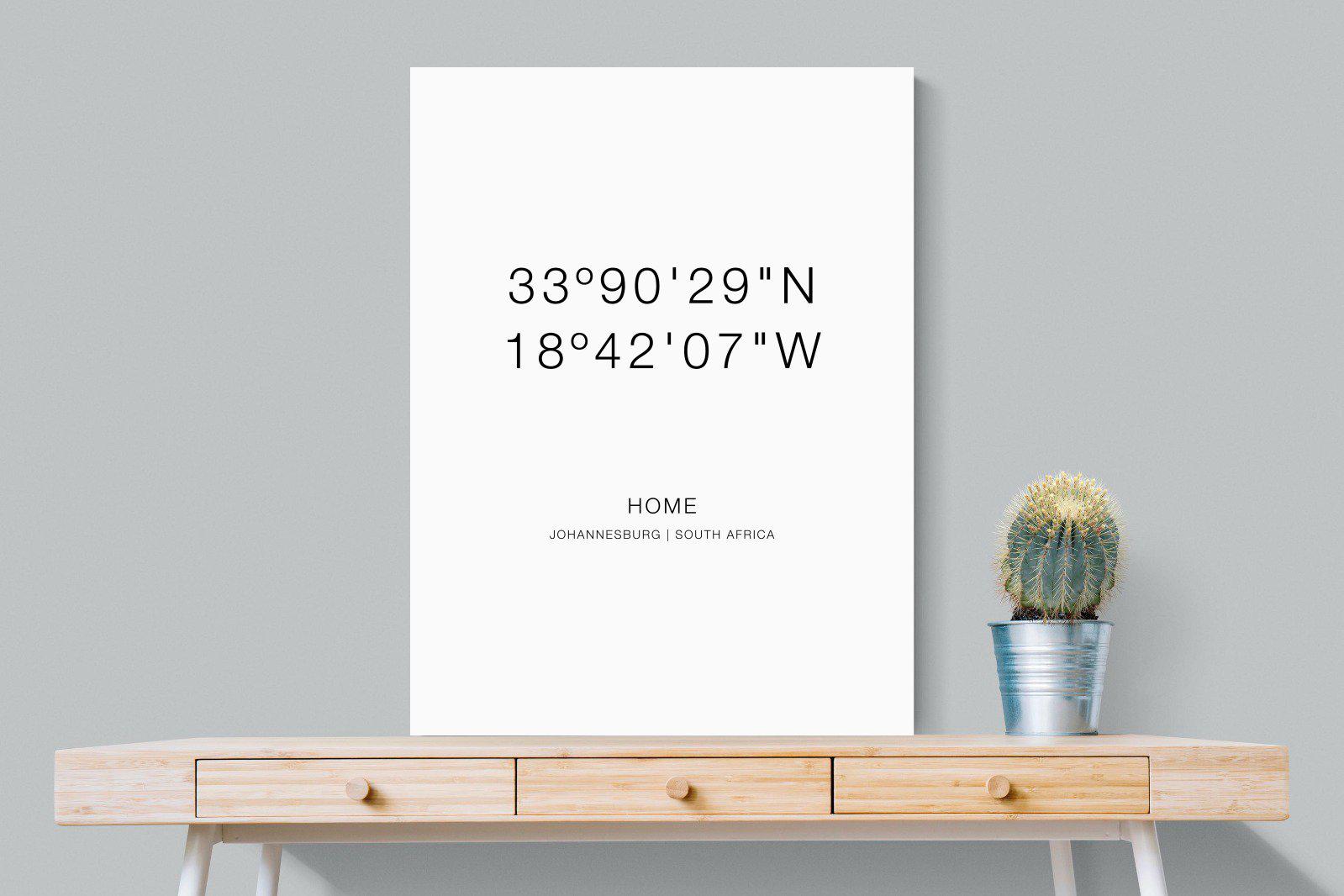 Your Home Coordinates-Wall_Art-75 x 100cm-Mounted Canvas-No Frame-Pixalot