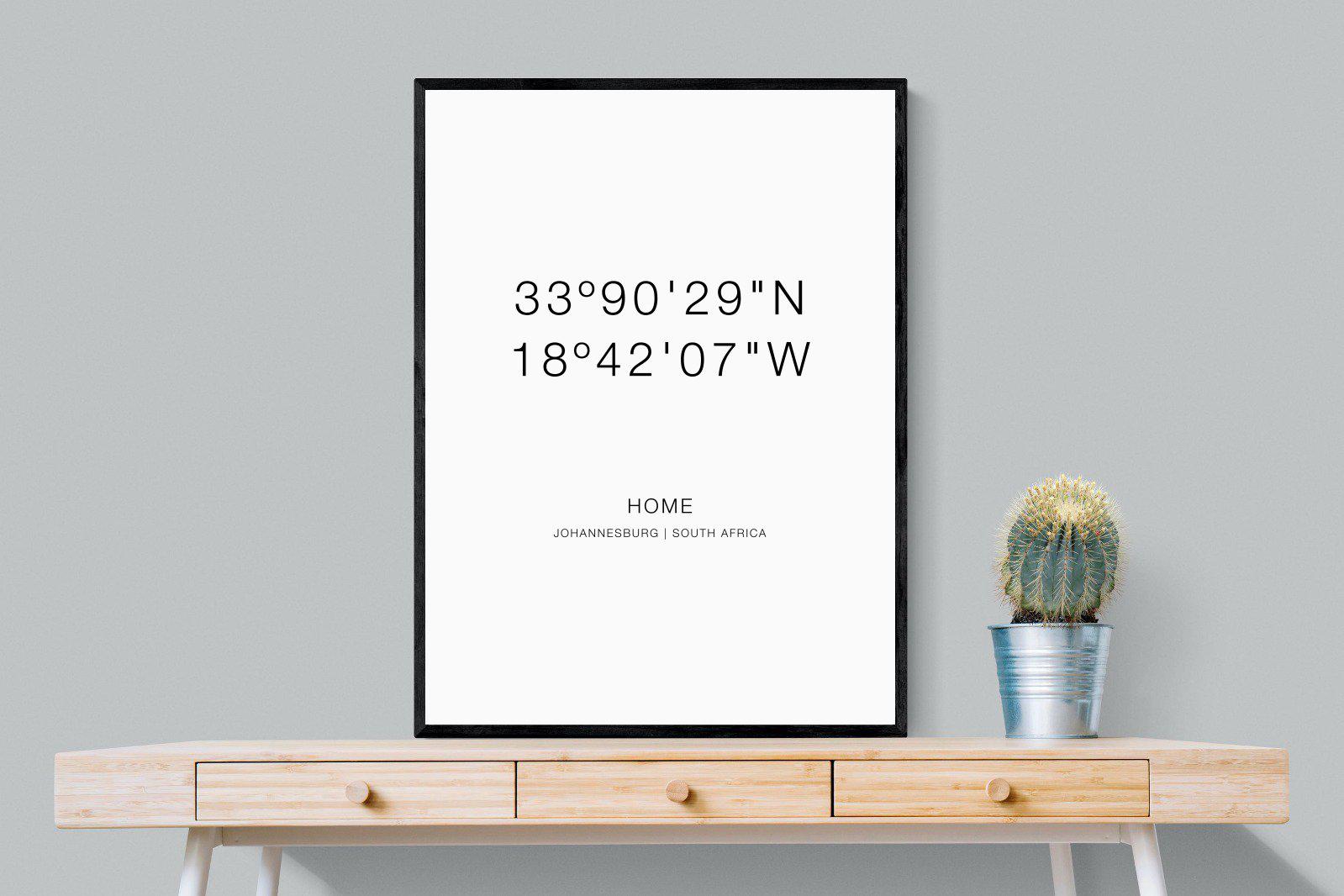 Your Home Coordinates-Wall_Art-75 x 100cm-Mounted Canvas-Black-Pixalot