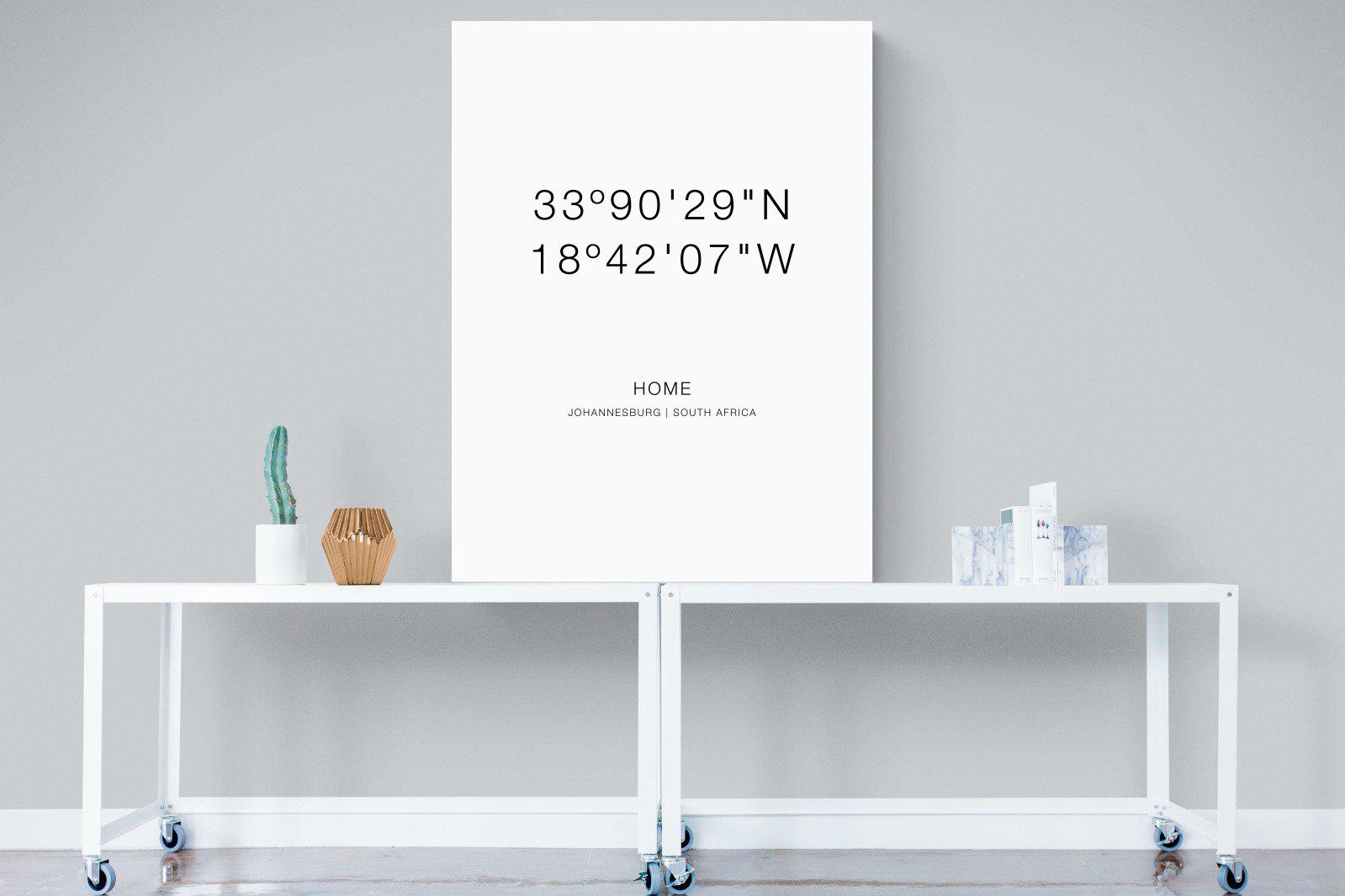 Your Home Coordinates-Wall_Art-90 x 120cm-Mounted Canvas-No Frame-Pixalot