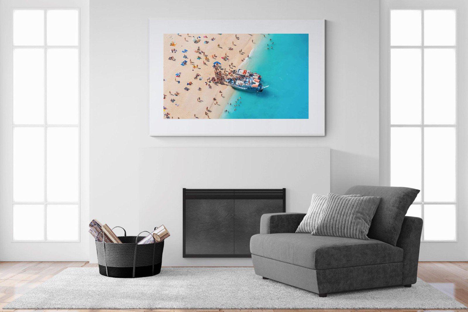 Zakynthos-Wall_Art-150 x 100cm-Framed Print-White-Pixalot