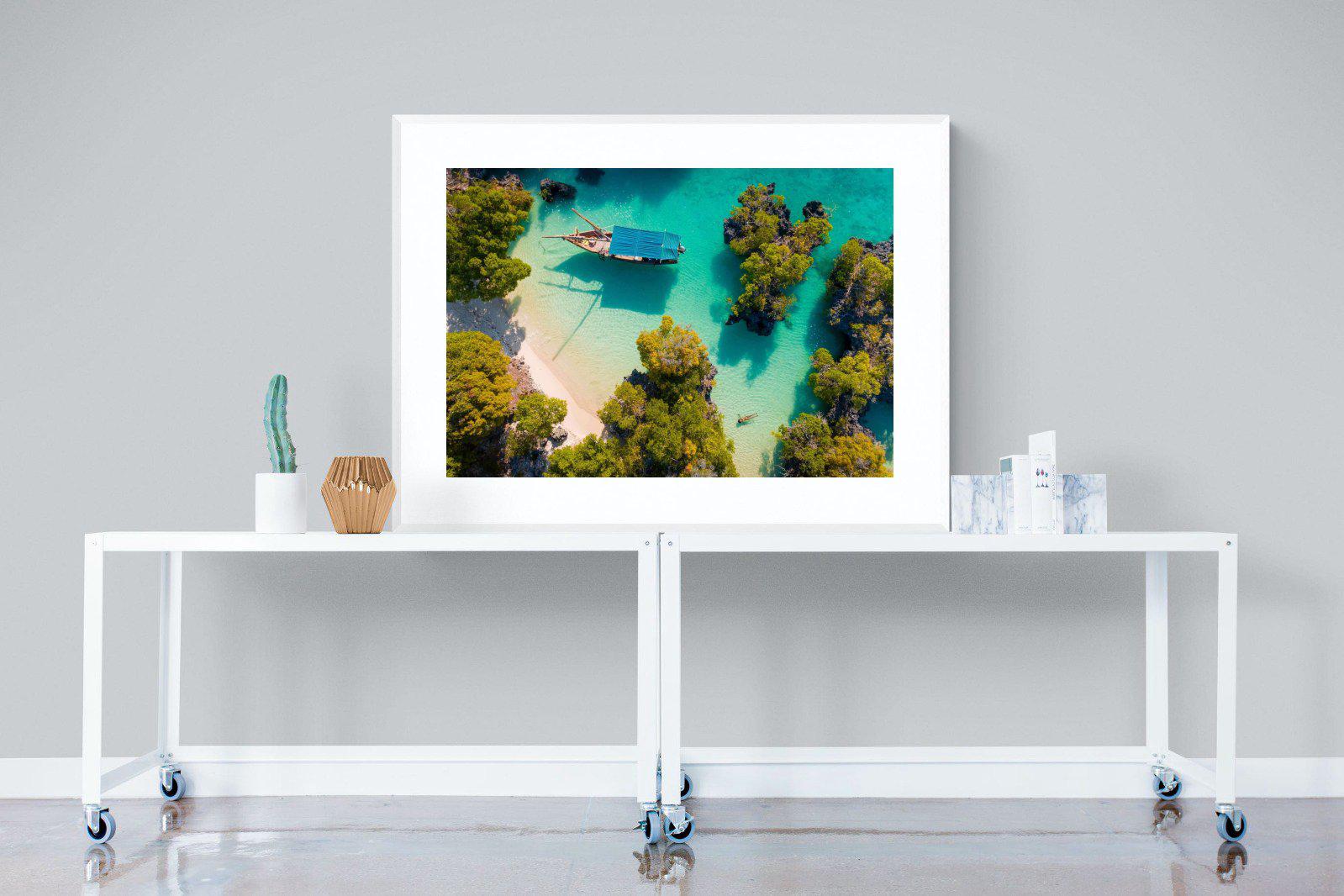 Zanzibar-Wall_Art-120 x 90cm-Framed Print-White-Pixalot